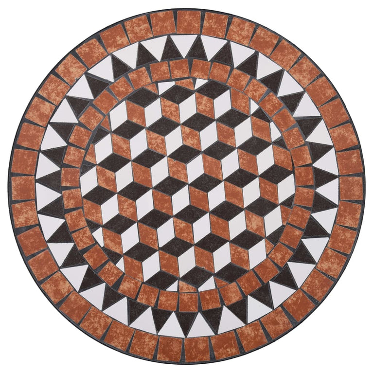 Bistrotafel mozaïek 60 cm keramiek bruin MeubelReus