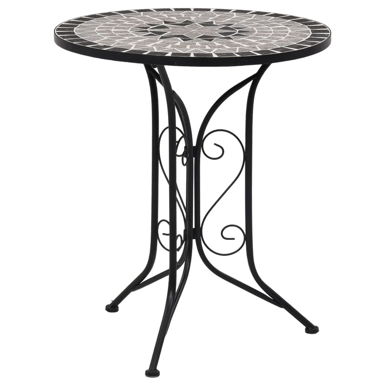 Bistrotafel mozaïek 61 cm keramiek grijs MeubelReus