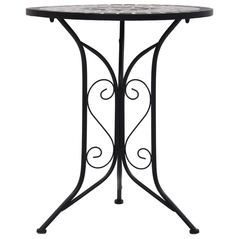 Bistrotafel mozaïek 61 cm keramiek grijs MeubelReus