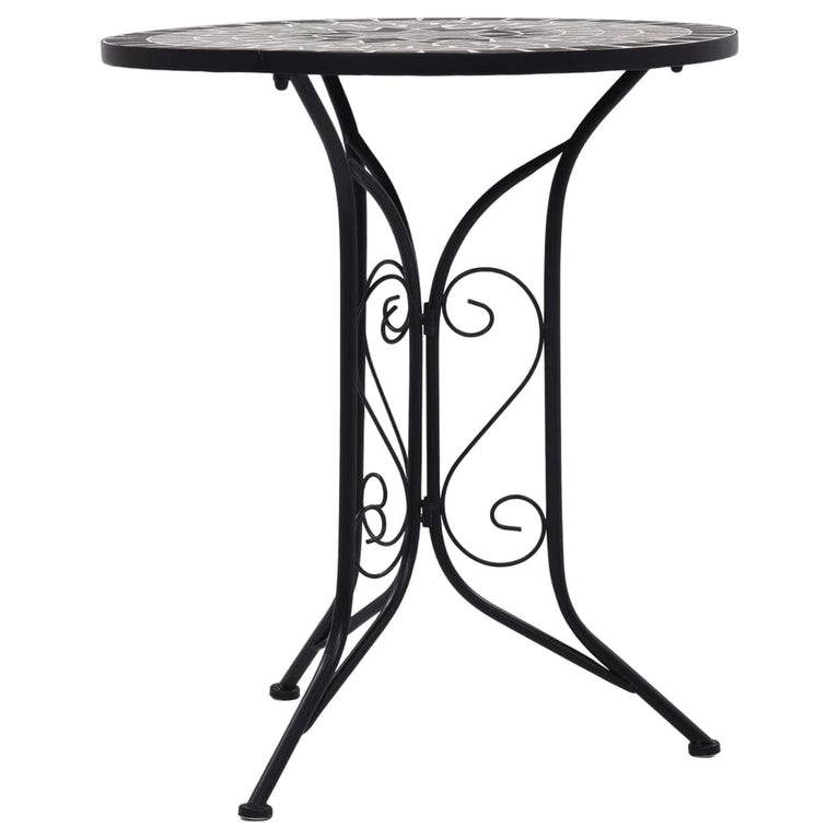 Bistrotafel mozaïek 61 cm keramiek grijs MeubelReus