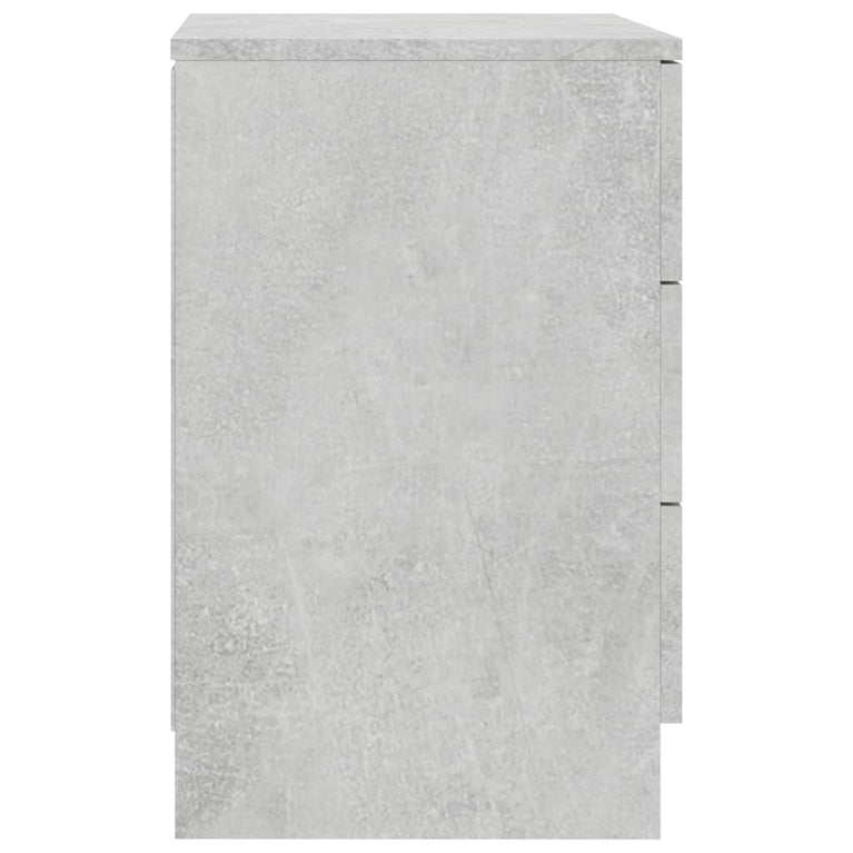 Nachtkastje 38x35x56 cm bewerkt hout betongrijs MeubelReus