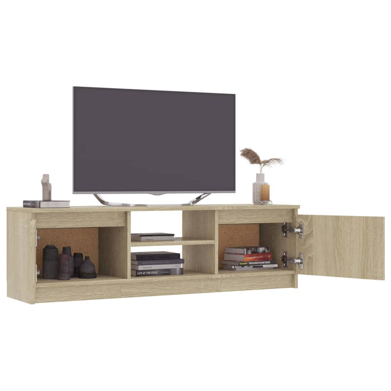 Tv-meubel 120x30x35,5 cm bewerkt hout sonoma eikenkleurig