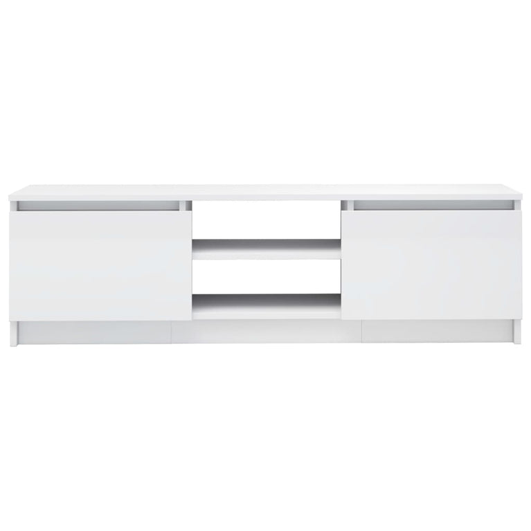 Tv-meubel 120x30x35,5 cm bewerkt hout hoogglans wit MeubelReus