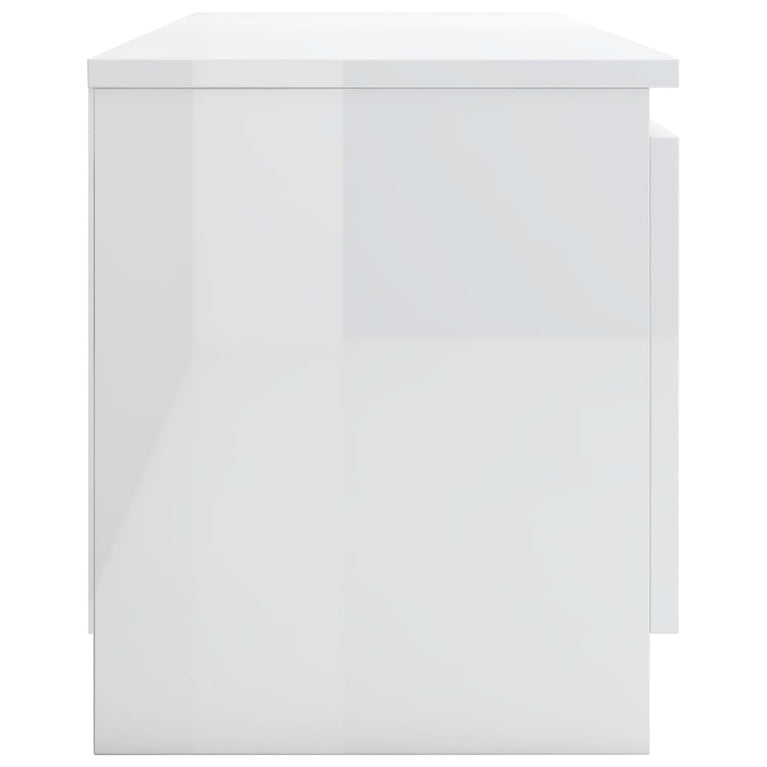 Tv-meubel 120x30x35,5 cm bewerkt hout hoogglans wit MeubelReus