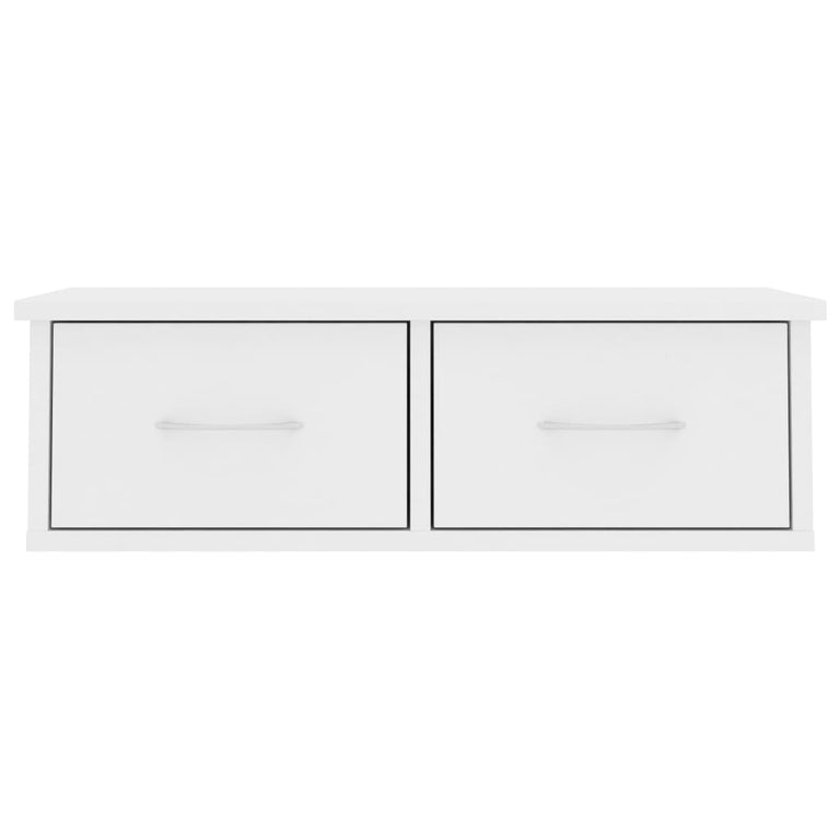 Wandschap met lades 60x26x18,5 cm bewerkt hout wit MeubelReus