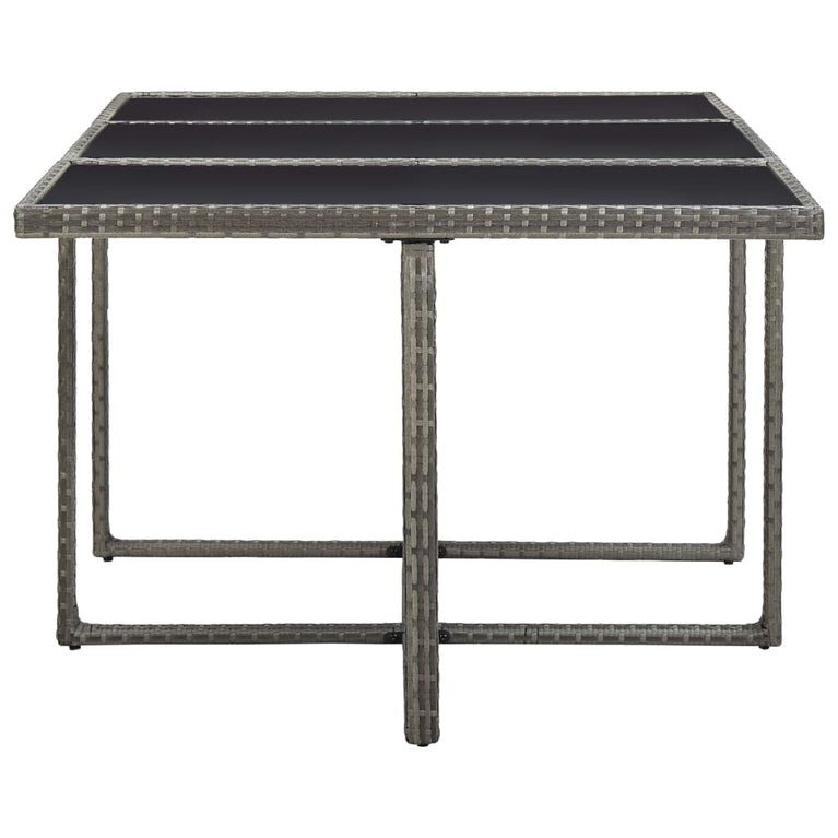 11-delige Tuinset met kussens poly rattan grijs MeubelReus