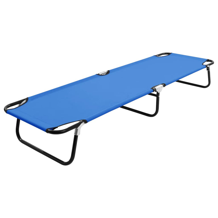Ligbed inklapbaar staal blauw MeubelReus