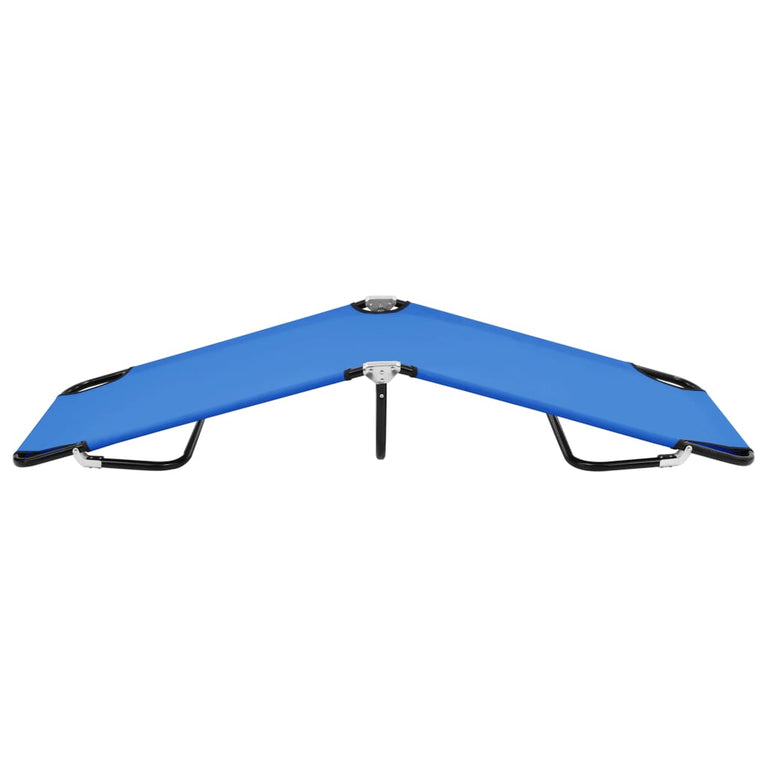 Ligbed inklapbaar staal blauw MeubelReus