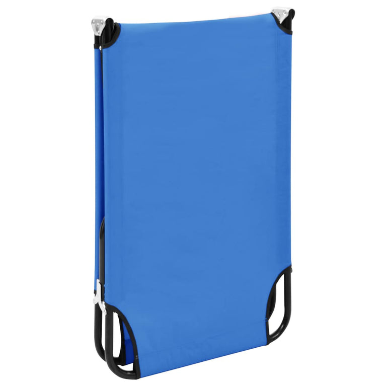 Ligbed inklapbaar staal blauw MeubelReus
