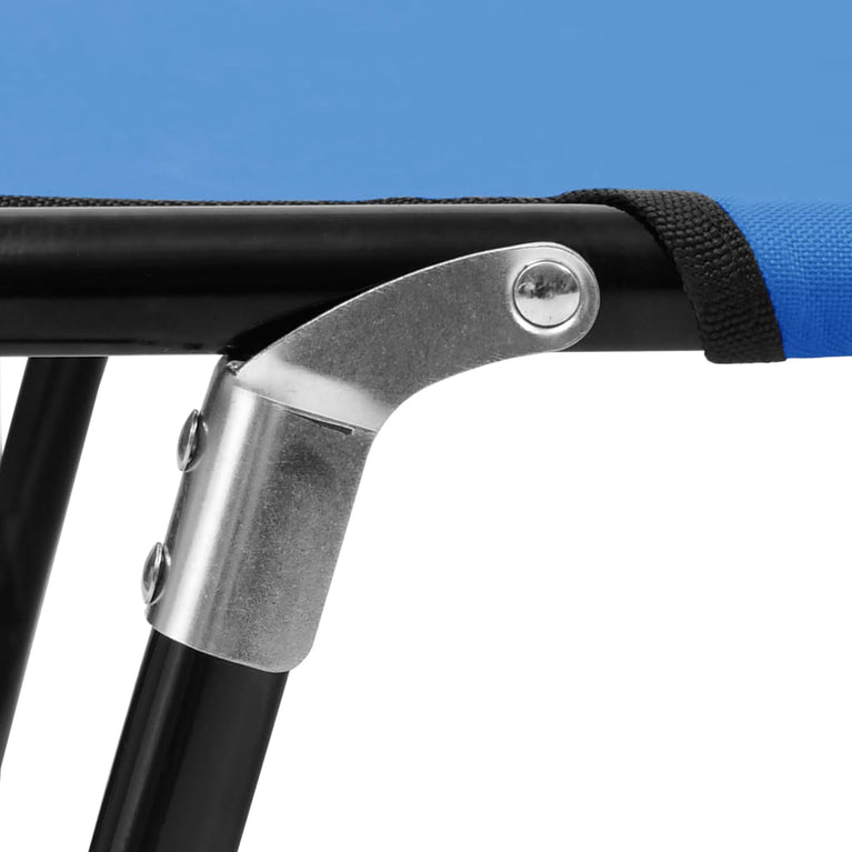 Ligbed inklapbaar staal blauw MeubelReus