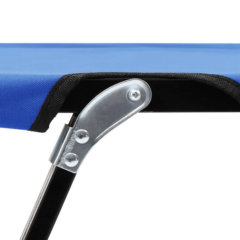 Ligbed 2-persoons inklapbaar staal blauw MeubelReus
