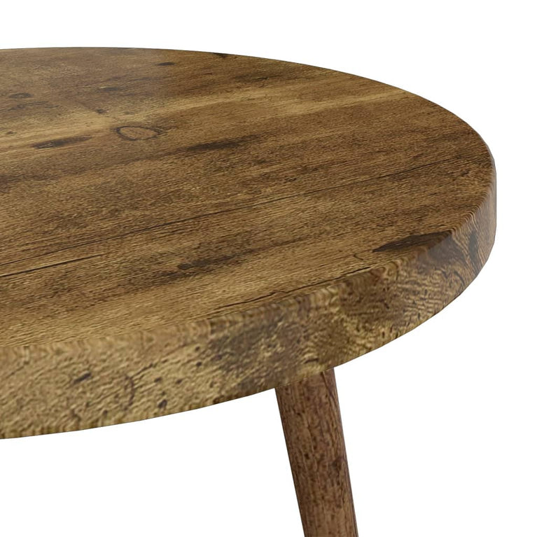 3-delige Bijzettafelset MDF en ijzer donkerbruin MeubelReus