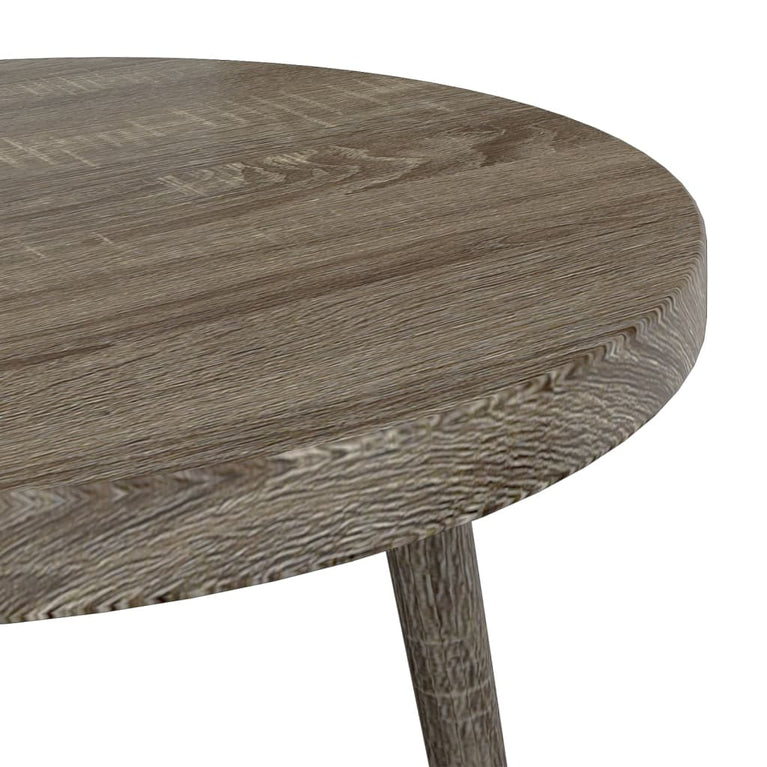 3-delige Bijzettafelset MDF en ijzer grijs MeubelReus