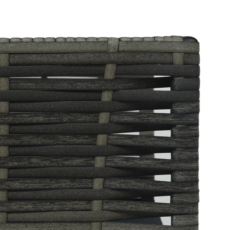 3-delige Bistroset met kussens poly rattan grijs MeubelReus