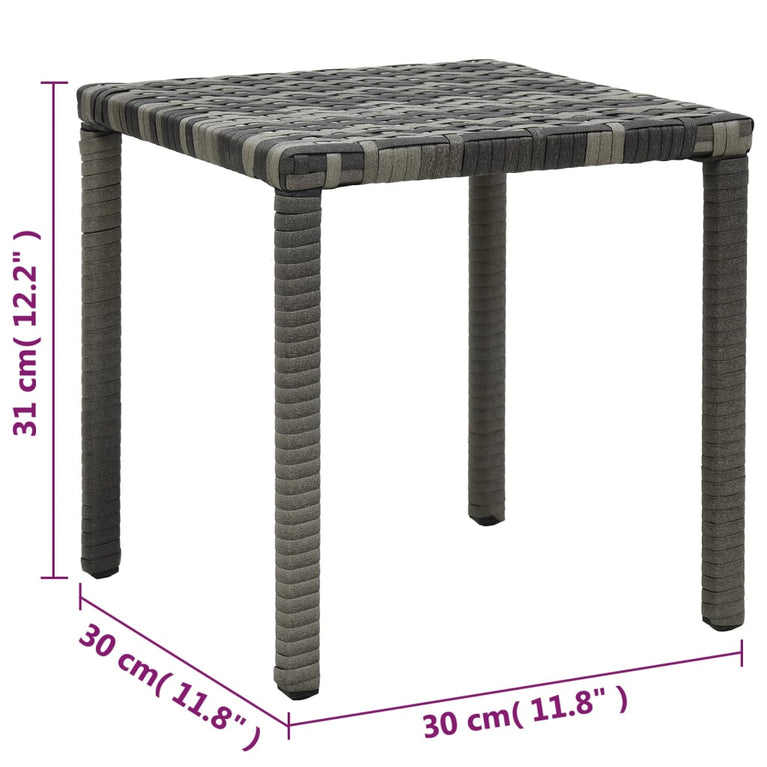 Ligbedden met tafel poly rattan antraciet MeubelReus
