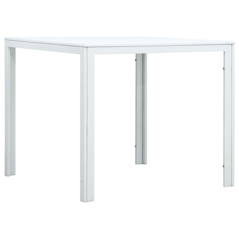 Salontafel hout-look 78x78x74 cm HDPE wit MeubelReus