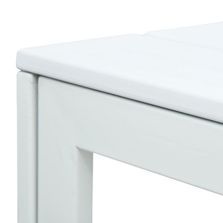 Salontafel hout-look 78x78x74 cm HDPE wit MeubelReus