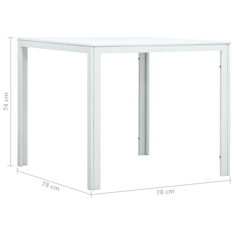 Salontafel hout-look 78x78x74 cm HDPE wit MeubelReus