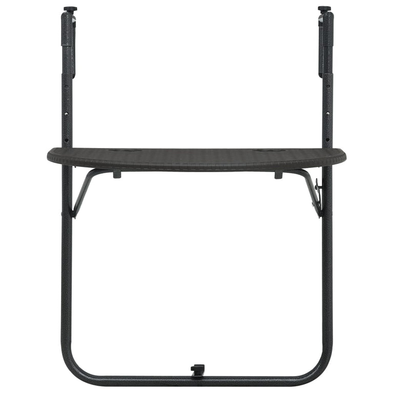 Balkontafel hangend 60x64x83,5 cm rattan-look kunststof bruin MeubelReus