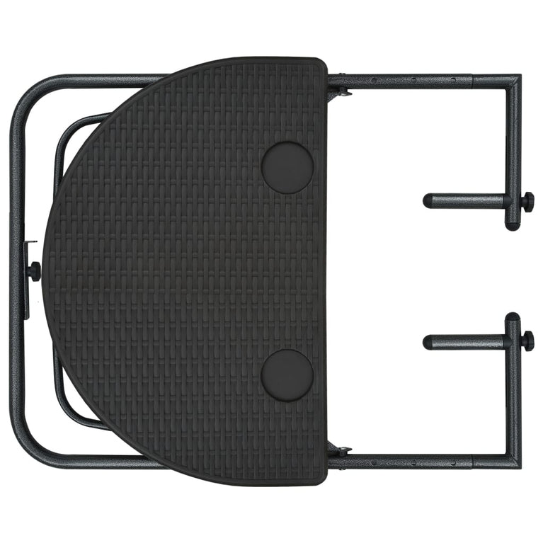 Balkontafel hangend 60x64x83,5 cm rattan-look kunststof bruin MeubelReus