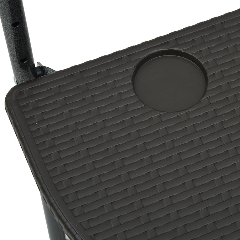 Balkontafel hangend 60x64x83,5 cm rattan-look kunststof bruin MeubelReus