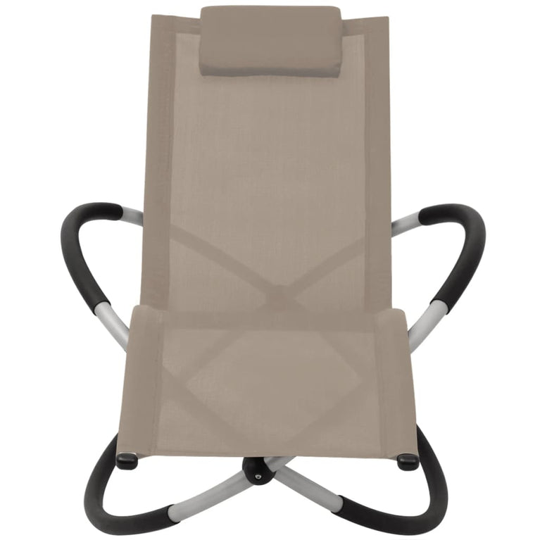 Tuinligbed geometrisch staal taupe MeubelReus
