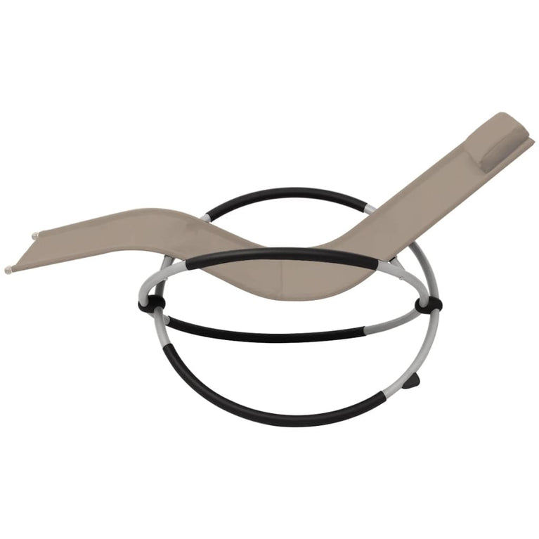 Tuinligbed geometrisch staal taupe MeubelReus