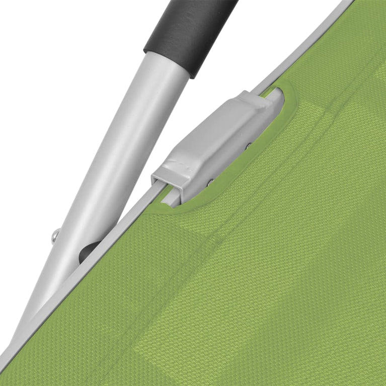 Ligbed met kussen aluminium en textileen groen MeubelReus