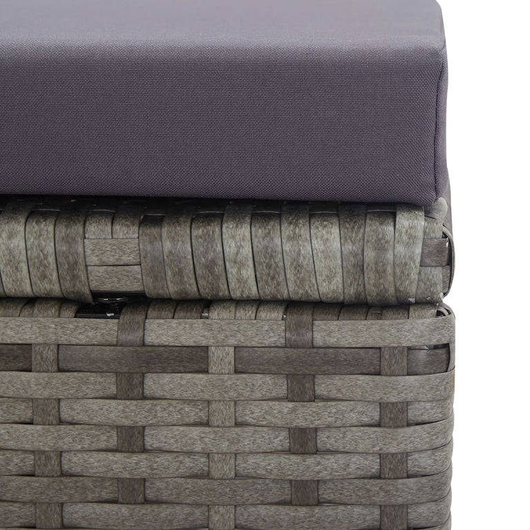 13-delige Tuinset poly rattan en acaciahout antraciet MeubelReus