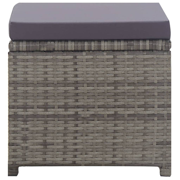 13-delige Tuinset poly rattan en acaciahout antraciet MeubelReus