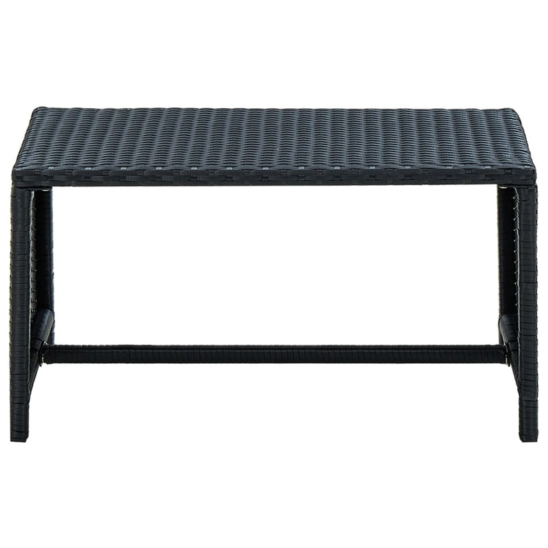 Salontafel 70x40x38 cm poly rattan zwart