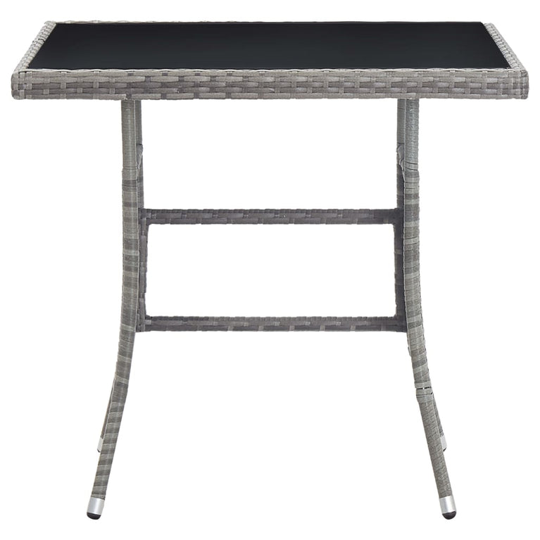 Tuintafel 80x80x74 cm poly rattan antraciet MeubelReus