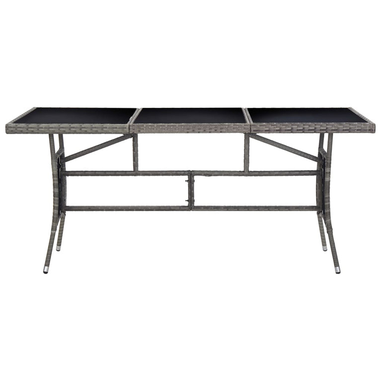Tuintafel 170x80x74 cm poly rattan grijs MeubelReus