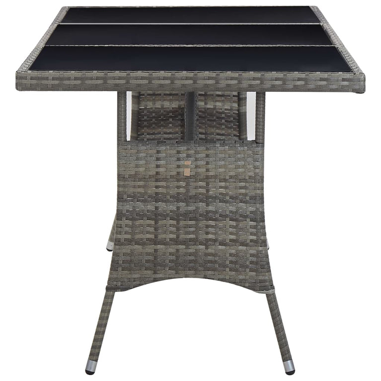 Tuintafel 170x80x74 cm poly rattan grijs MeubelReus