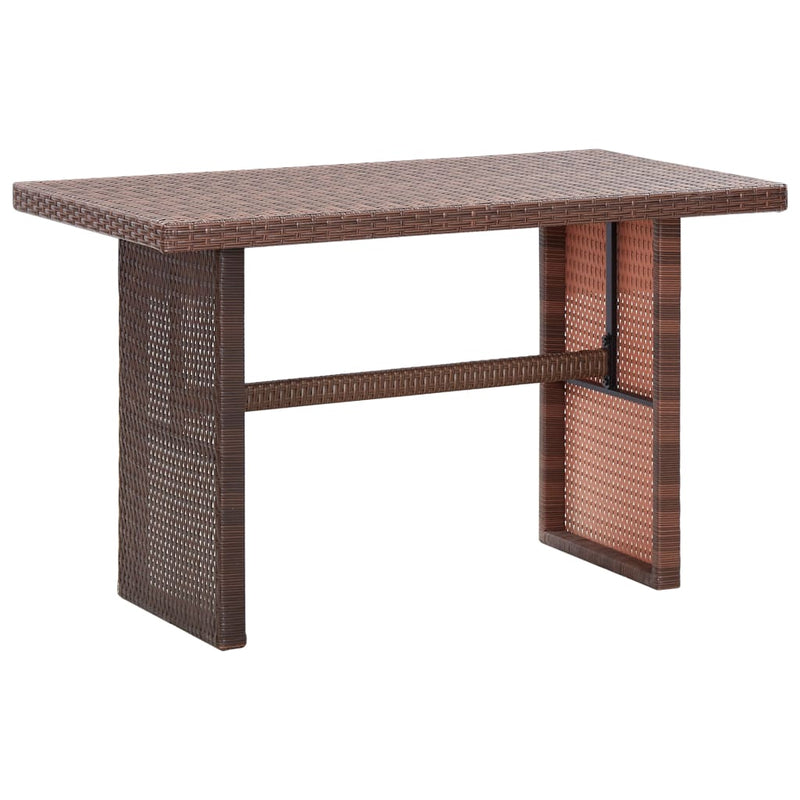 Tuintafel 110x60x67 cm poly rattan bruin MeubelReus