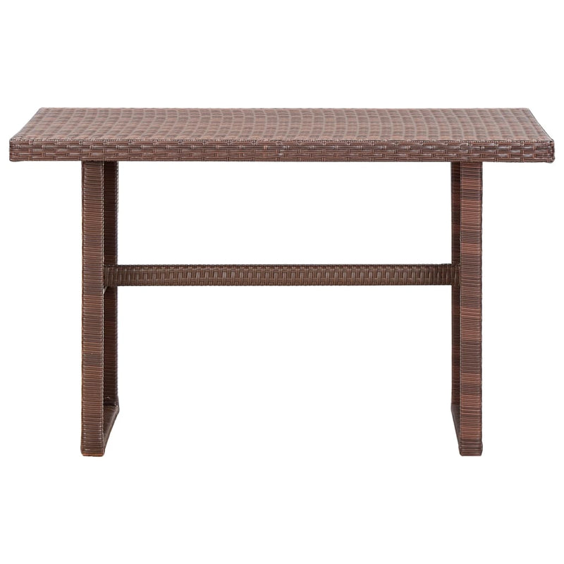 Tuintafel 110x60x67 cm poly rattan bruin MeubelReus