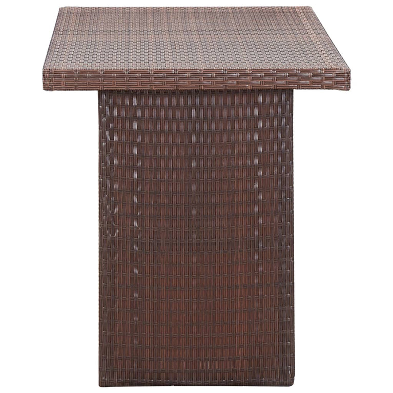 Tuintafel 110x60x67 cm poly rattan bruin MeubelReus