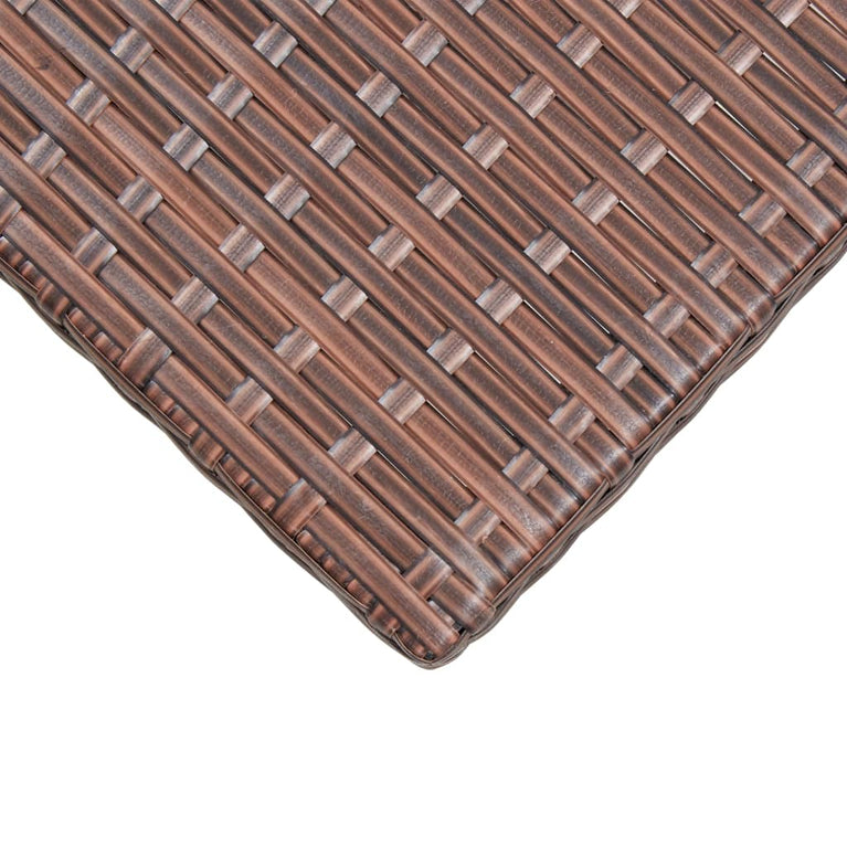 Tuintafel 110x60x67 cm poly rattan bruin MeubelReus