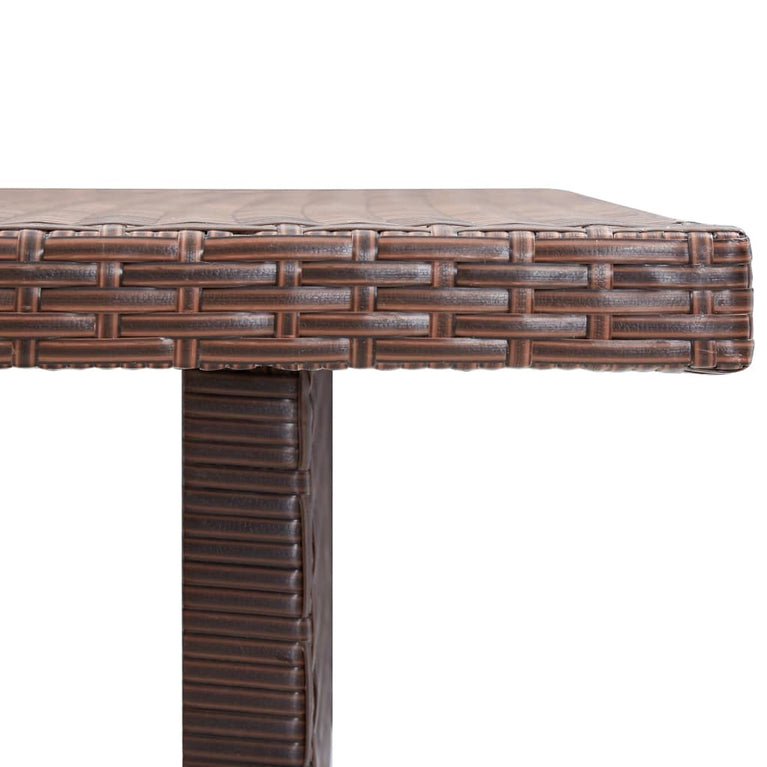 Tuintafel 110x60x67 cm poly rattan bruin MeubelReus