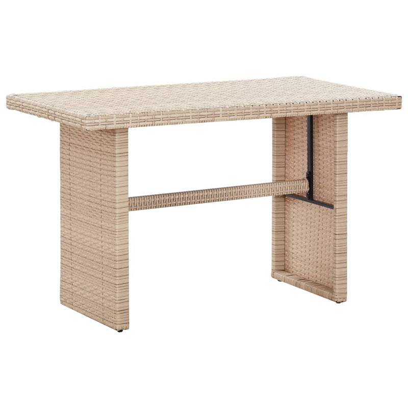 Tuintafel 110x60x67 cm poly rattan beige MeubelReus