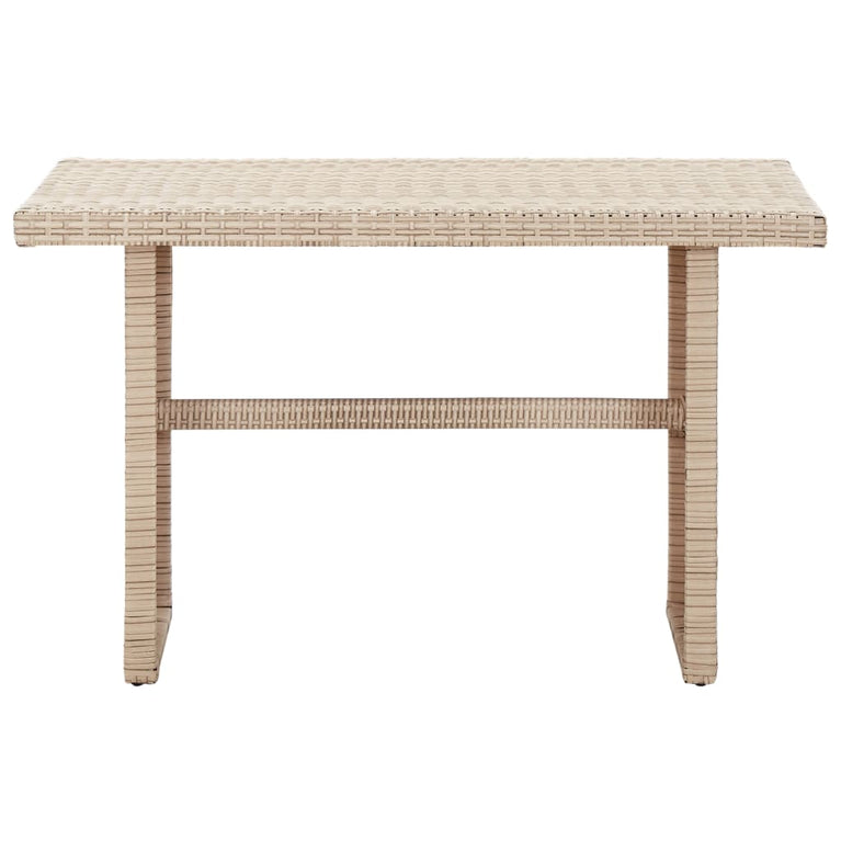 Tuintafel 110x60x67 cm poly rattan beige MeubelReus