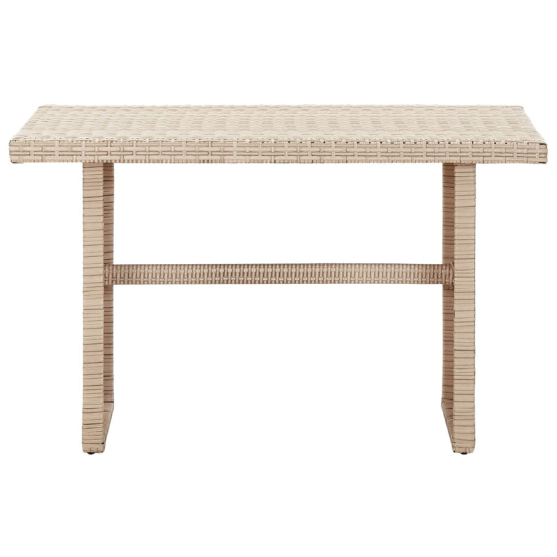 Tuintafel 110x60x67 cm poly rattan beige MeubelReus