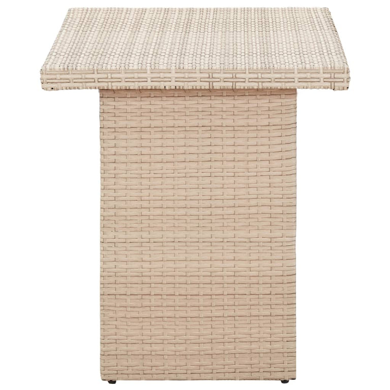 Tuintafel 110x60x67 cm poly rattan beige MeubelReus