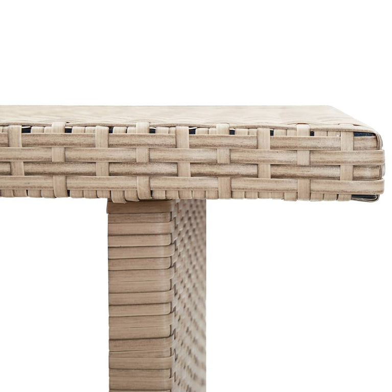 Tuintafel 110x60x67 cm poly rattan beige MeubelReus