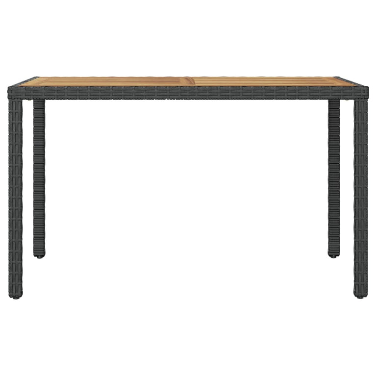Tuintafel 123x60x74 cm massief acaciahout zwart en bruin MeubelReus