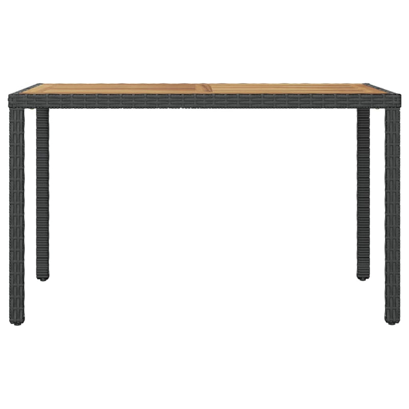 Tuintafel 123x60x74 cm massief acaciahout zwart en bruin MeubelReus