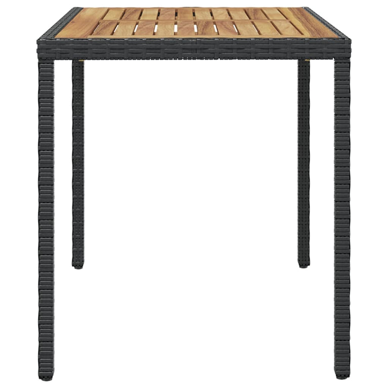Tuintafel 123x60x74 cm massief acaciahout zwart en bruin MeubelReus