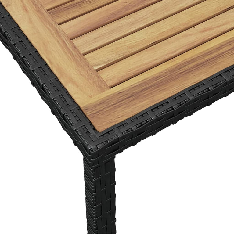 Tuintafel 123x60x74 cm massief acaciahout zwart en bruin MeubelReus