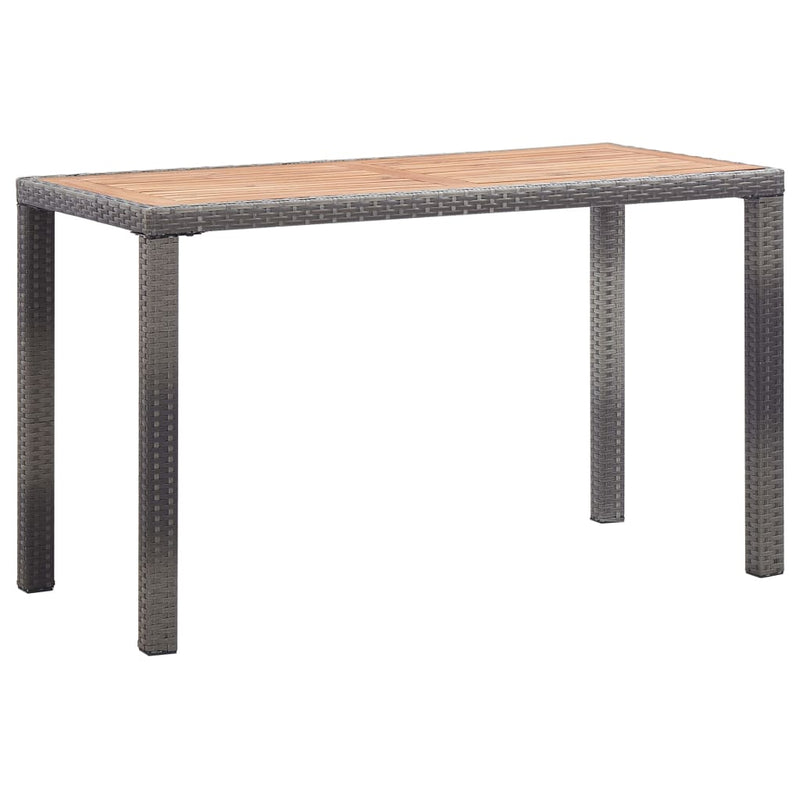 Tuintafel 123x60x74 cm massief acaciahout antraciet en bruin MeubelReus