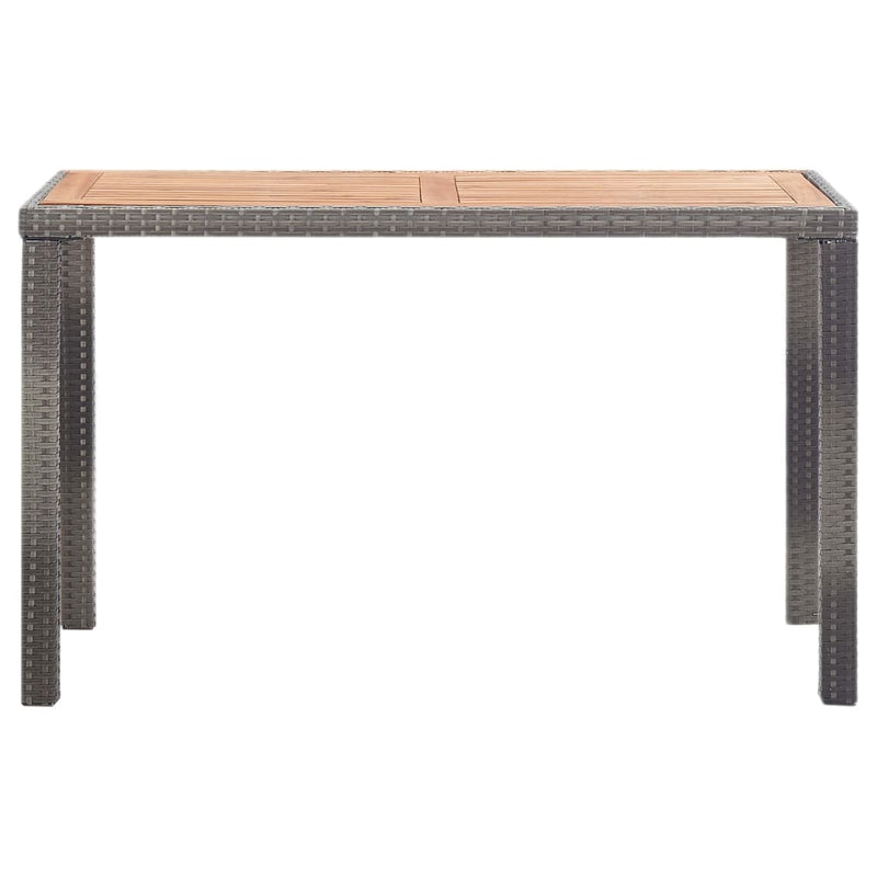 Tuintafel 123x60x74 cm massief acaciahout antraciet en bruin MeubelReus
